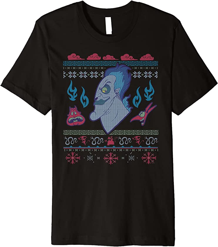 Villains Hercules Hades Ugly Christmas Sweater Premium T-Shirt