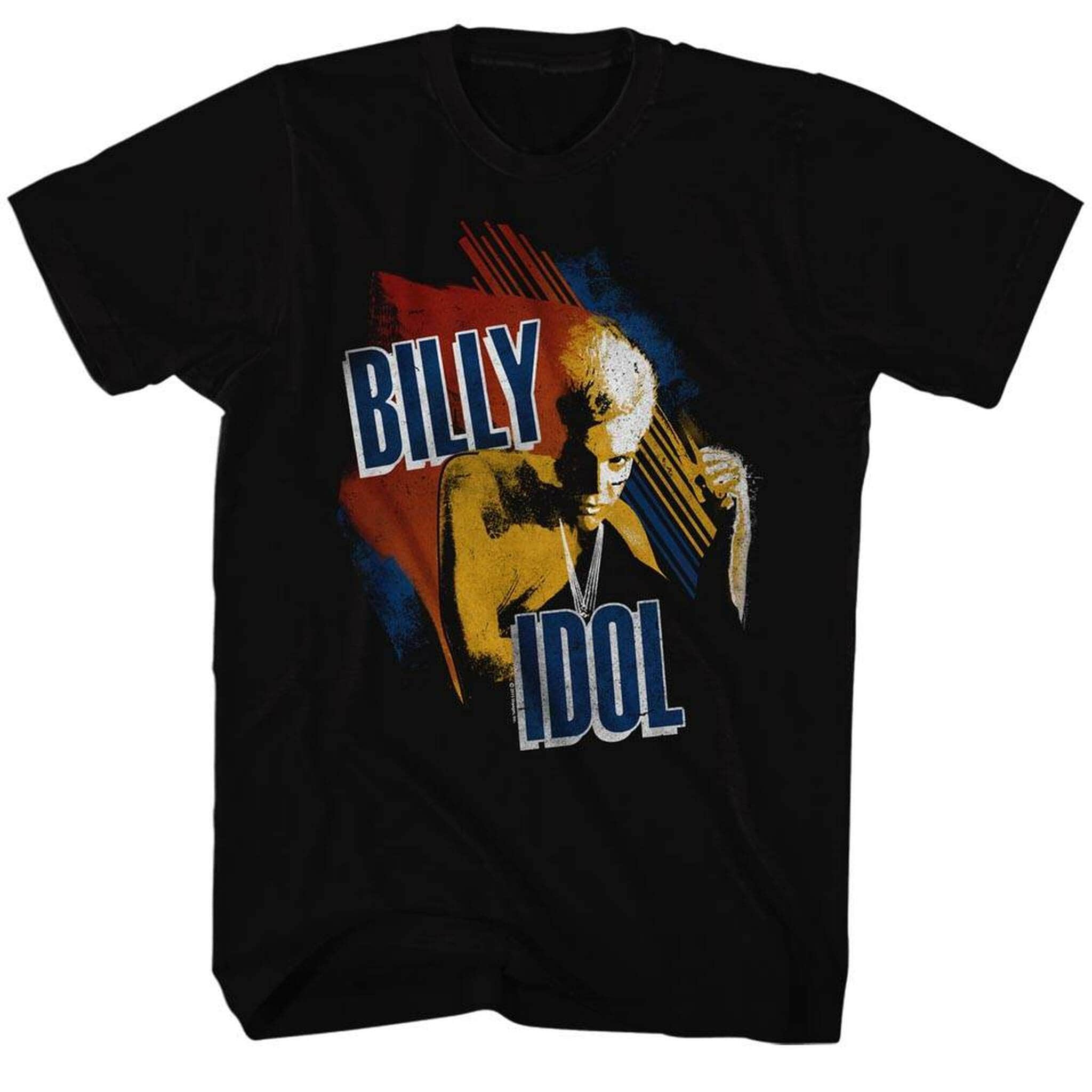 Billy Idol Black Adult Wavey T-Shirt