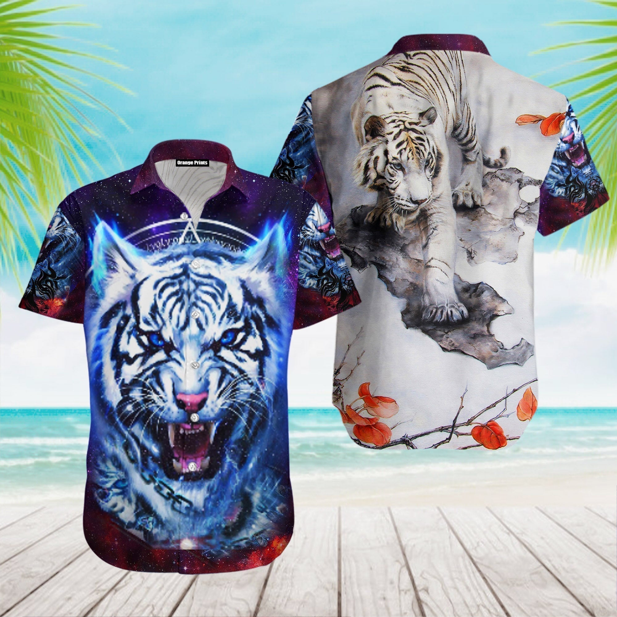 Blue Tiger Hawaiian Shirt