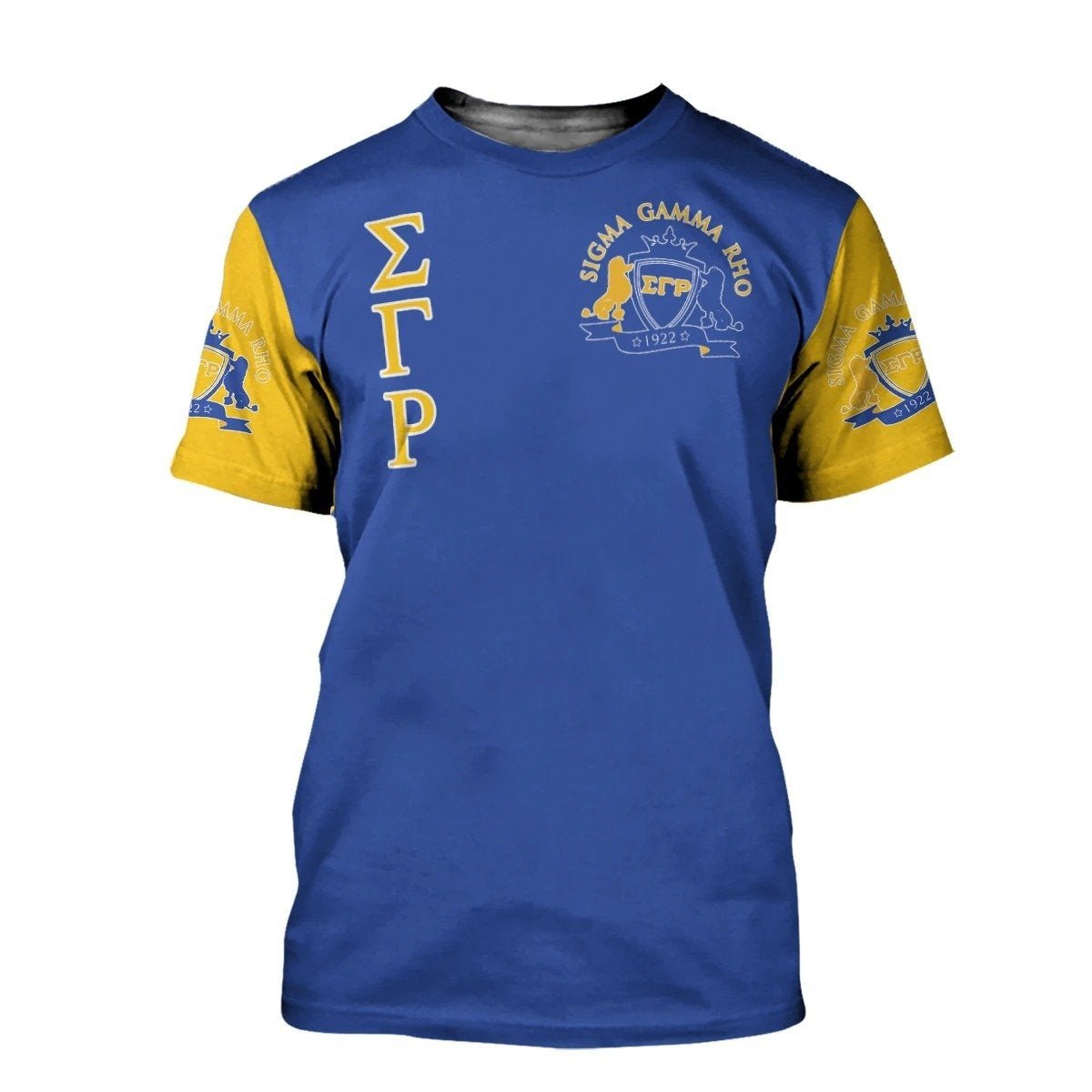 Sorority Tshirt – Lux Sigma Gamma Rho Poodle Blue Yellow Tshirt