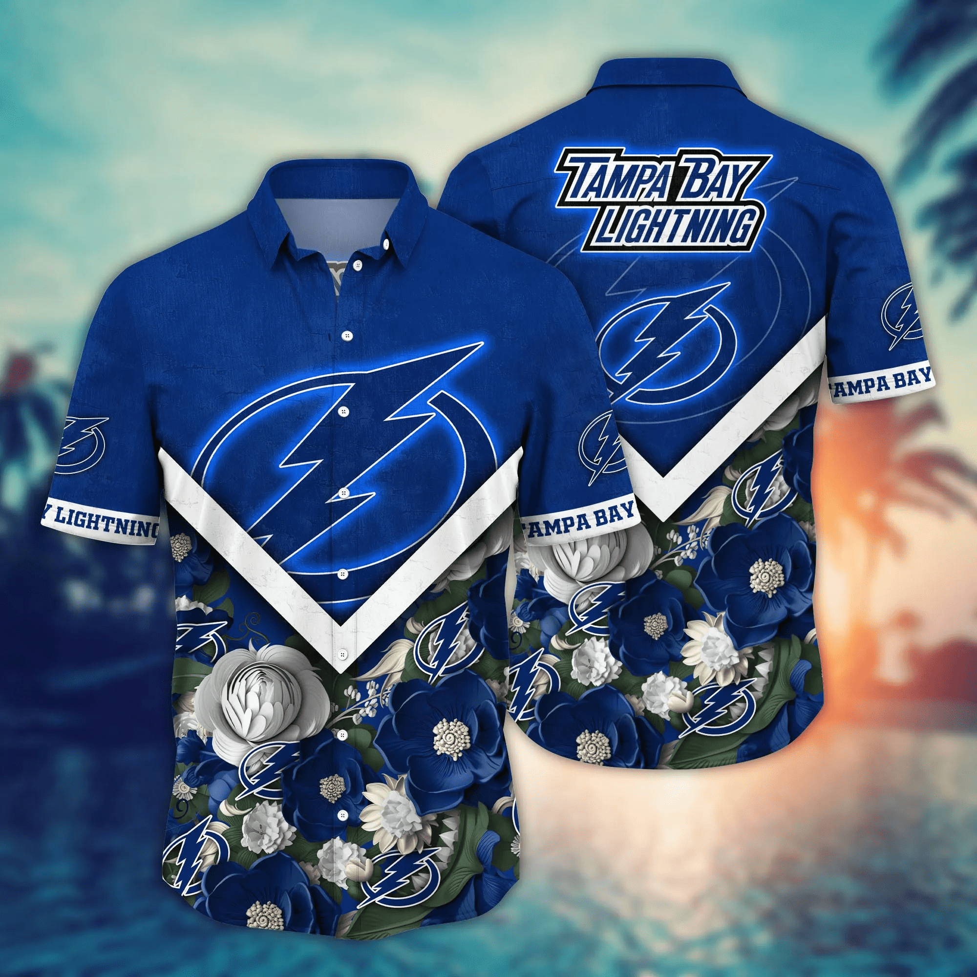 Tampa Bay Lightning Nhl Hawaiian Shirt Custom Summer Nights Aloha Shirt