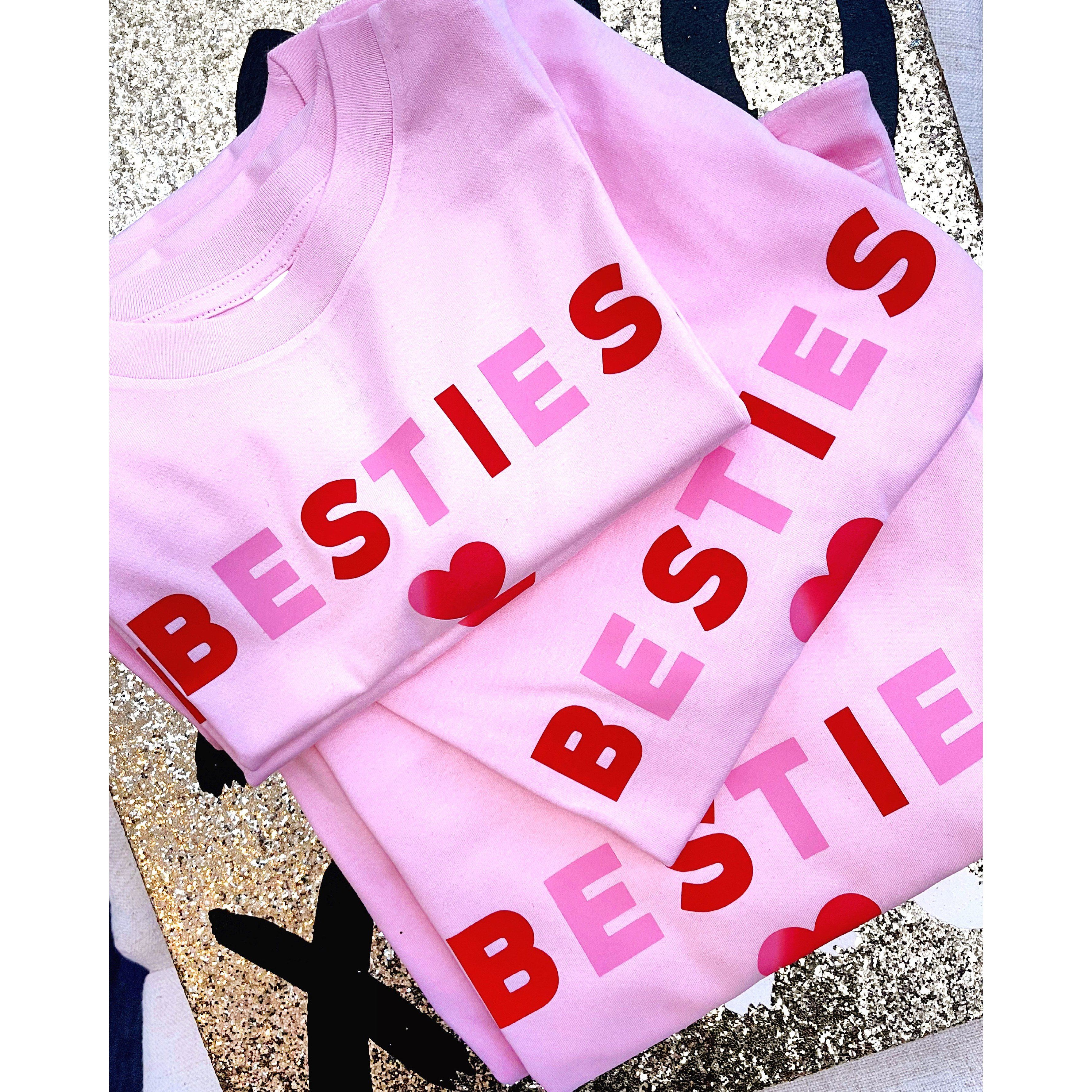 “Besties” Mother + Daughter Valentine’S Day Tshirt