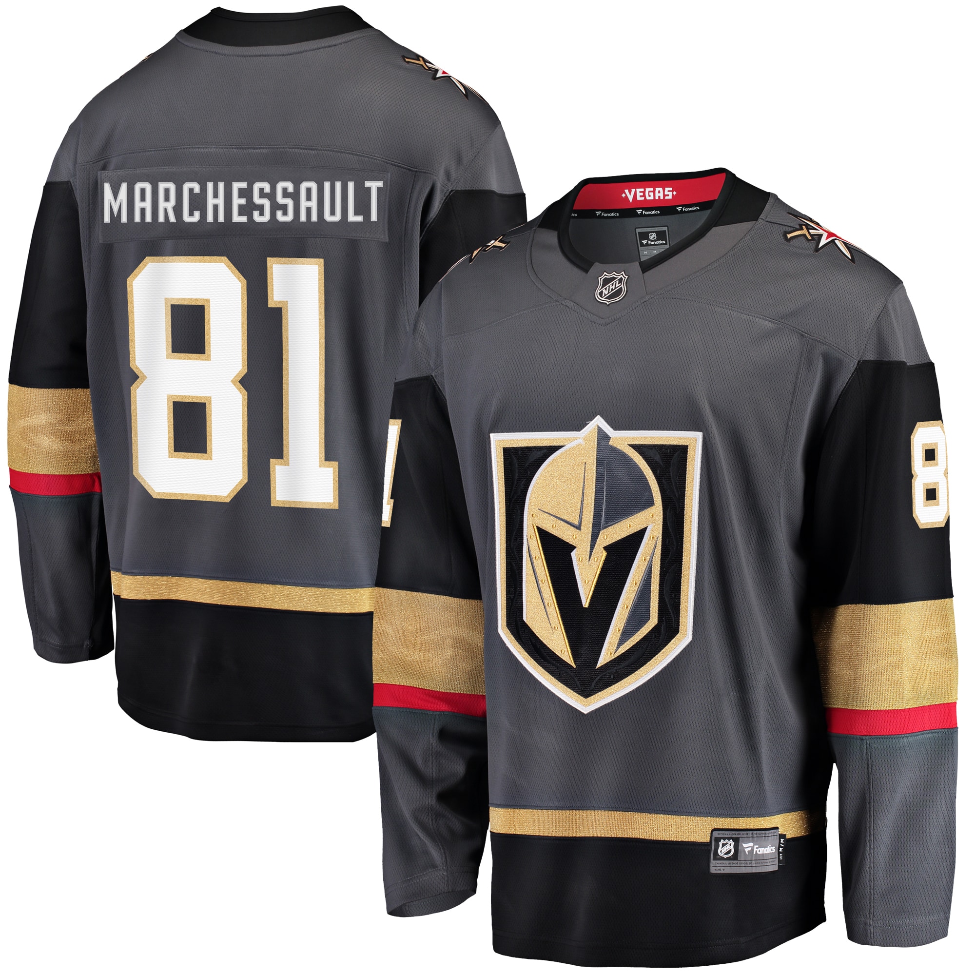 Men's Vegas Golden Knights Jonathan Marchessault Gray Alternate Breakaway Player Jersey