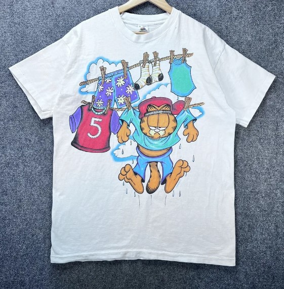 Vintage Garfield 90s AOP Cartoon TV Show Shirt Outfit