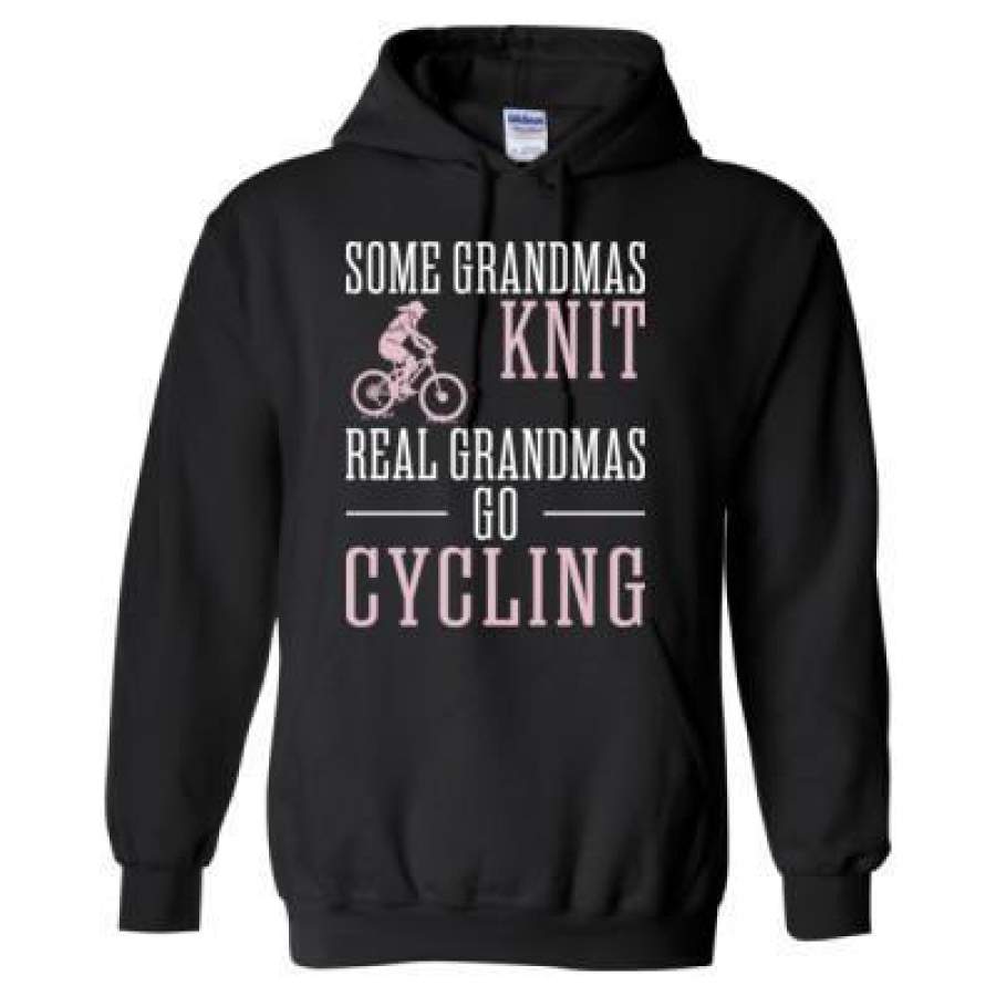 AGR Some Grandmas Knit Real Grandmas Go Cycling – Heavy Blend™ Hooded Sweatshirt