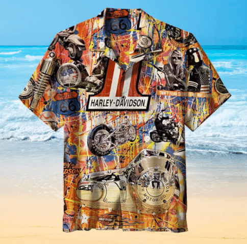 Harley Davidson For Man And Woman Print Short Sleeve Hawaii Shirt Ha60845