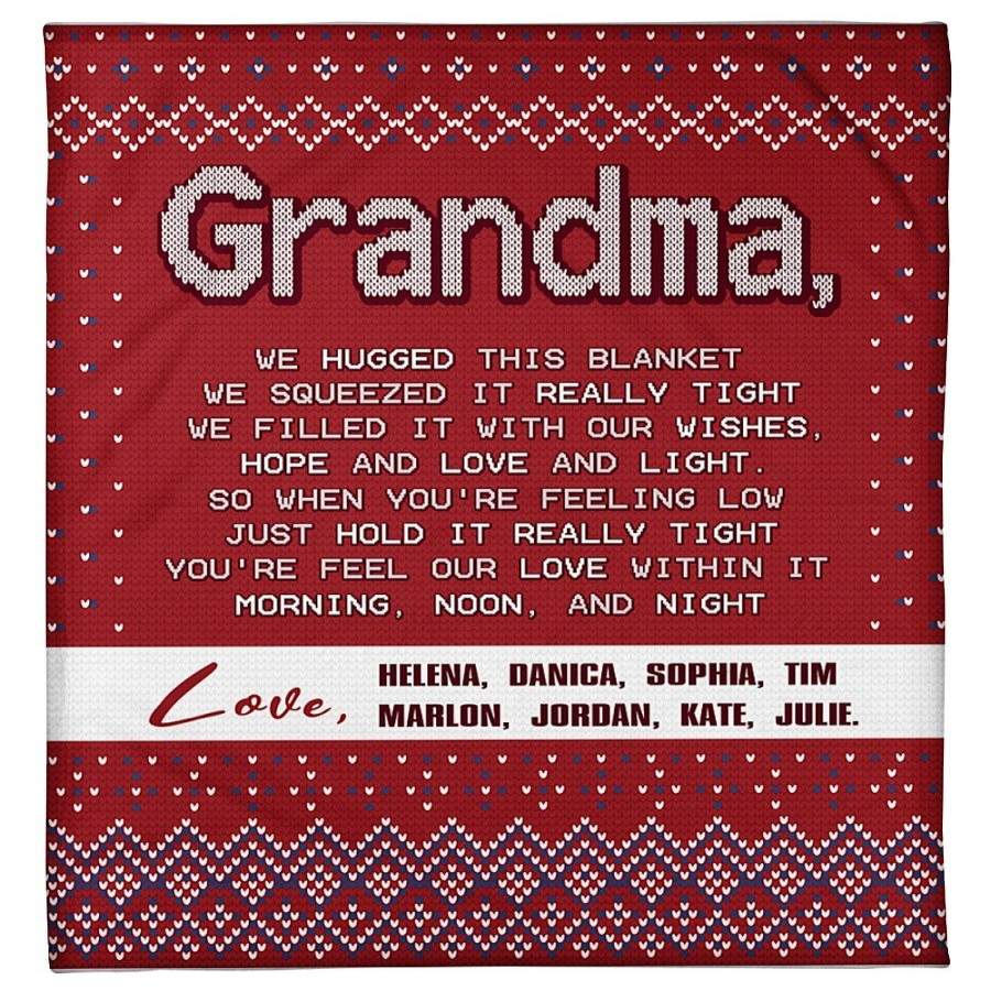 Personalized Grandma We Hugged This Blanket Christmas