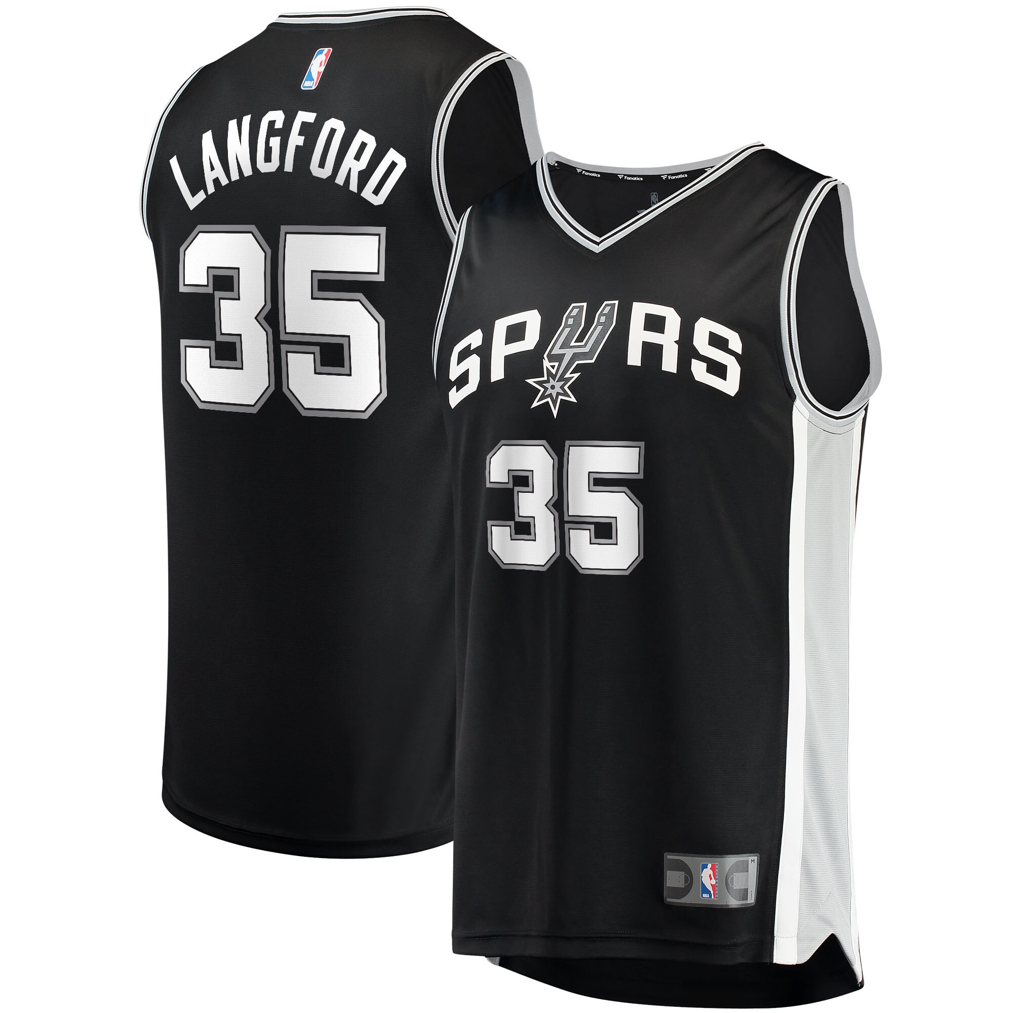 Romeo Langford San Antonio Spurs 2021/22 Fast Break Jersey – Icon Edition – Black