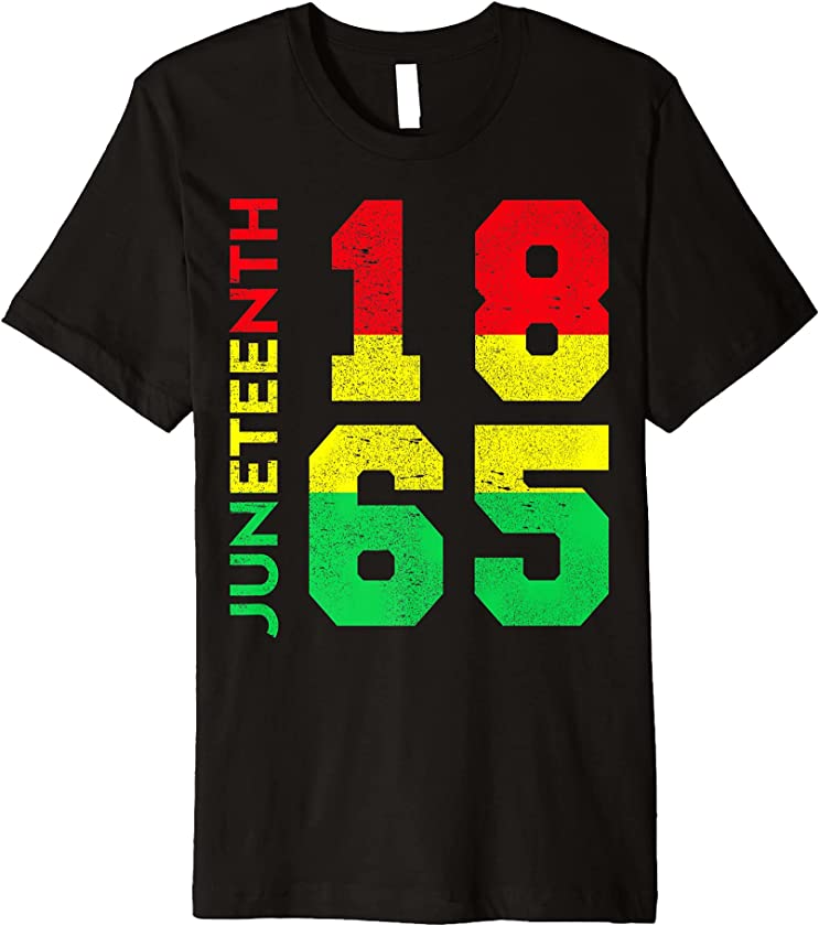 Vintage Juneteenth 1865 Emancipation Day Melanin Black Pride Premium T-Shirt