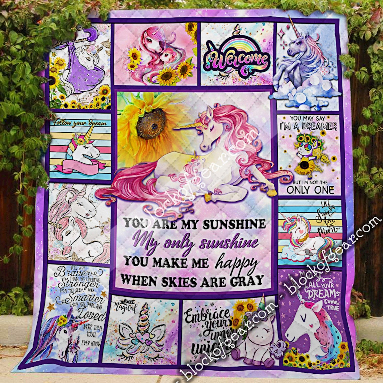 You Are My Sunshine, Unicorn Quilt