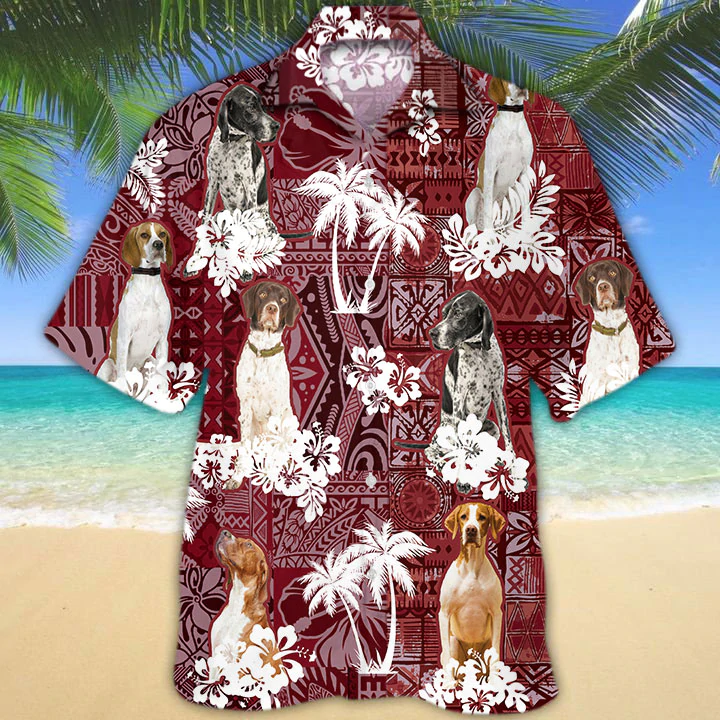 English Pointer Red Hawaii Gift For Dog Lover Animal Summer Shirts Ha14259