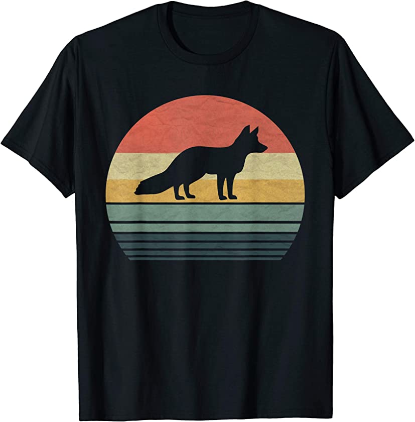 Retro Vintage Fox T-Shirt Gift For Family Love Animals T-Shirt