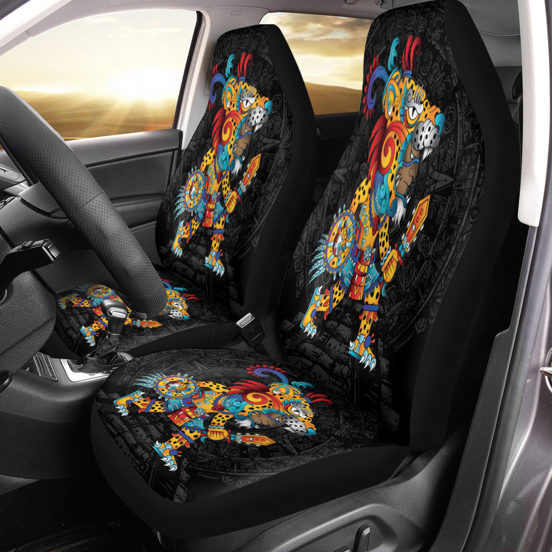 Themazicc Car Seat Covers – Mexican Aztec Jaguar Warrior Car Seat Covers A7