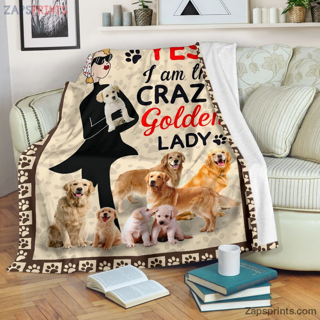 I Am The Crazy Golden Lady Blanket – Cool Gift Ideas