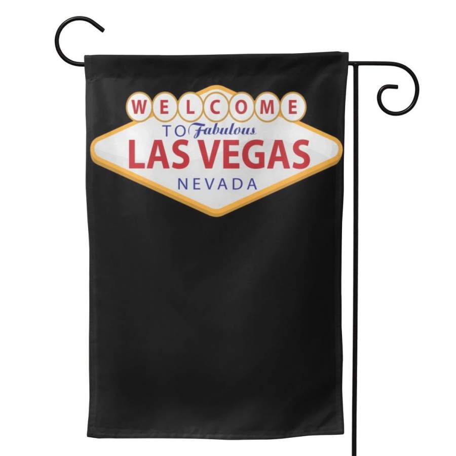 2 Pcs Garden Flag Welcome To Fabulous Las Vegas Sign Horizontal Poster 12.5″x18″ -Mothers Day, Birthday Gifts for Mom, Dad, Wife, Husband, Daughters, Grandma, Friends