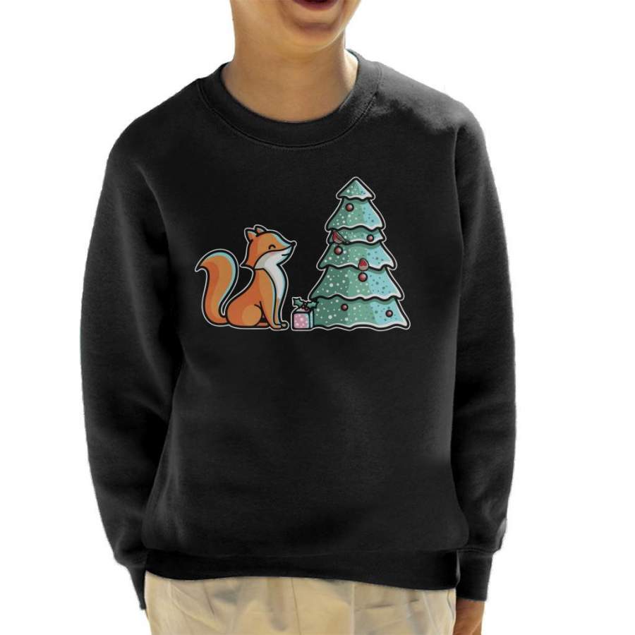 Cute Christmas Fox Kid’s Sweatshirt