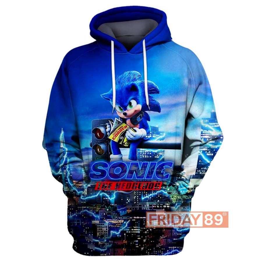 Sonic the Hedgehog Escape From The City 3D Print Hoodie T-shirt Tank Sweater