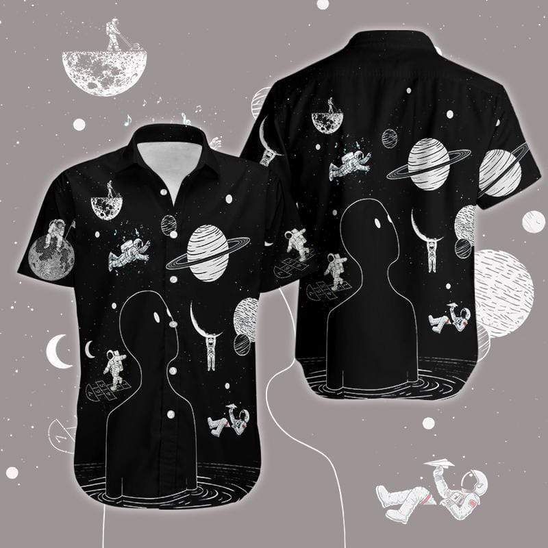 Cover Your Body With Amazing Hawaii Aloha Shirts Funny Astronaut Ha40221