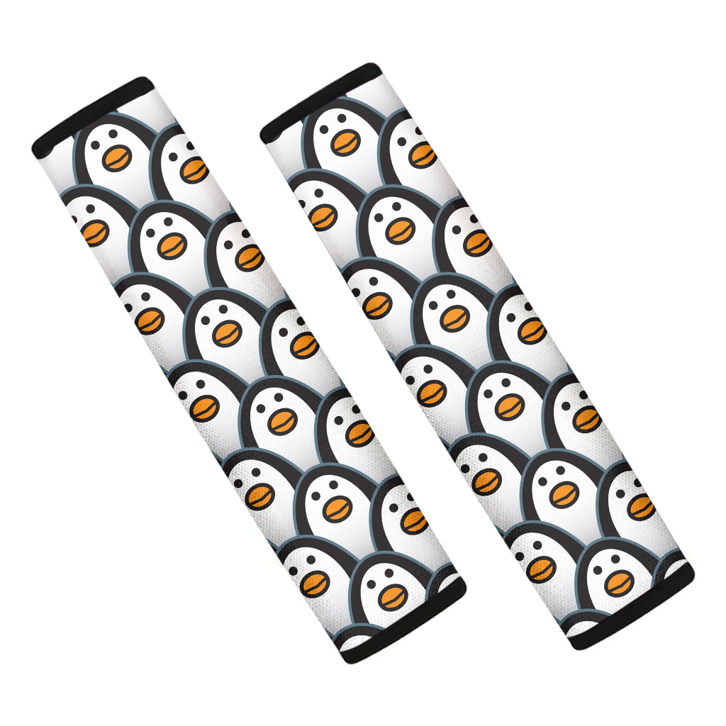 Cute Penguin Face Pattern Print Car Seat Belt Covers