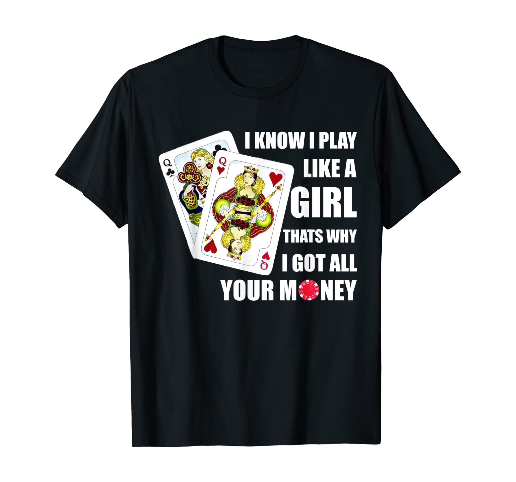 Poker T shirt for Girls. Gift for Las Vegas and Gambling