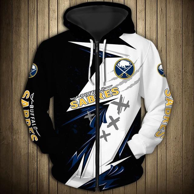 Buffalo Sabres Graffiti Casual Zipper Hoodie