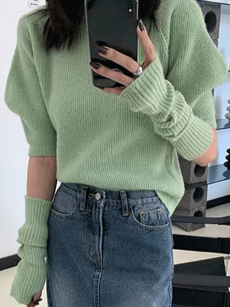 Woherb 2022 Spring Knitted Sweater Women Casual Sexy Slim Y2k Crop Tops Female Korean Style Party Design Elegant Pullover Jumper alx