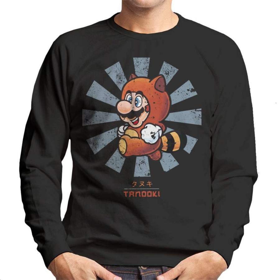 Super Mario Tanooki Retro Japanese Men’s Sweatshirt