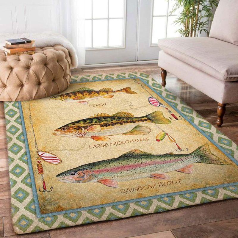 Fishing Small And Big Living Room Carpet Rug – Door Mats Funny Rug Gift Floor Decorate