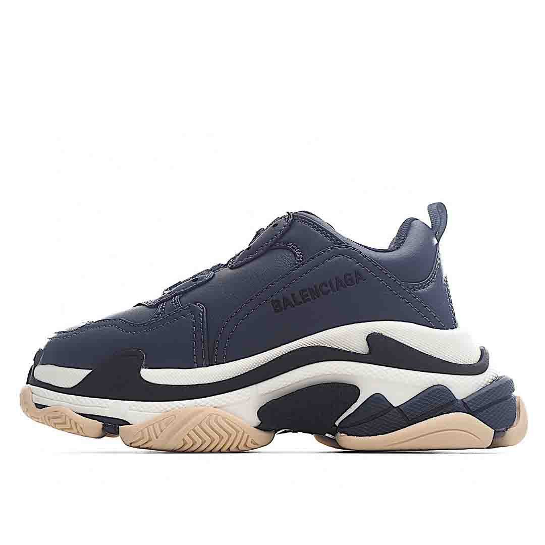 Balenciaga Triple S Dark Blue, Black And White Shoes Sneakers SNK374449794