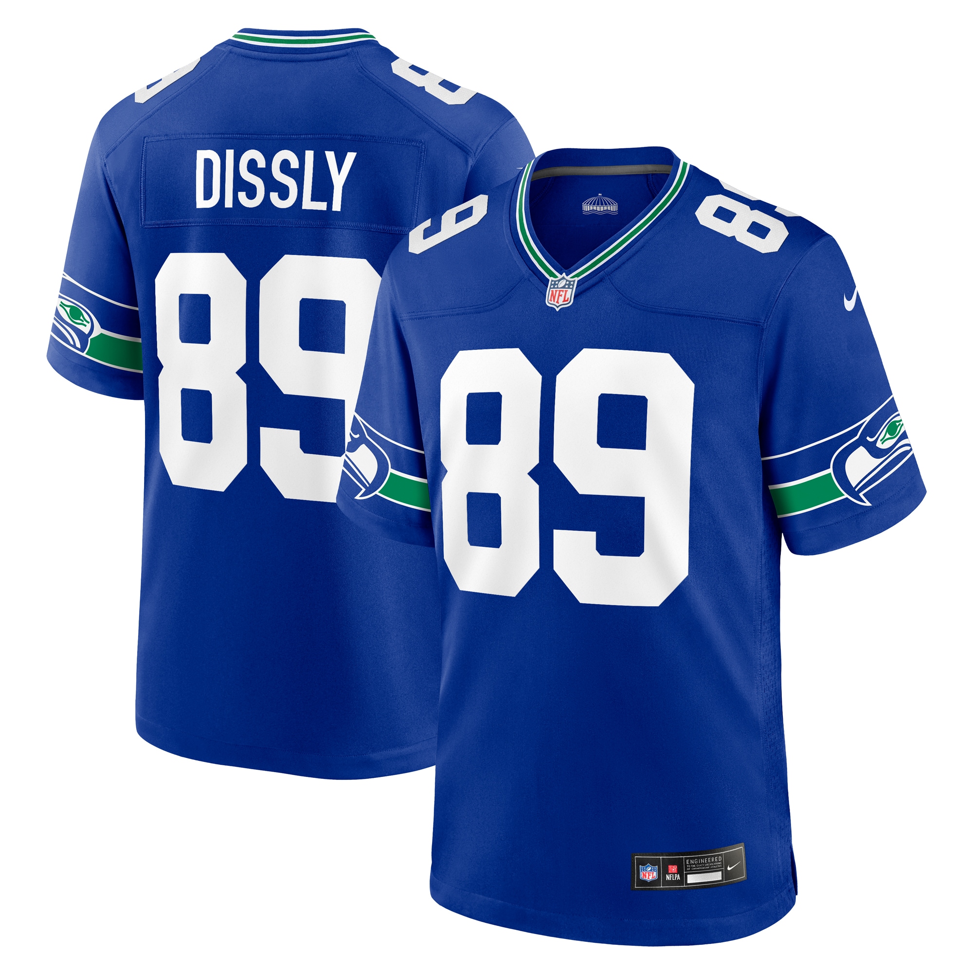 Will Dissly Seattle Seahawks Throwback Player Game Jersey – Royal