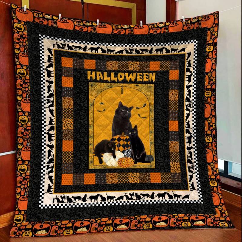 Halloween Black Cat H14803 – Quilt Blanket