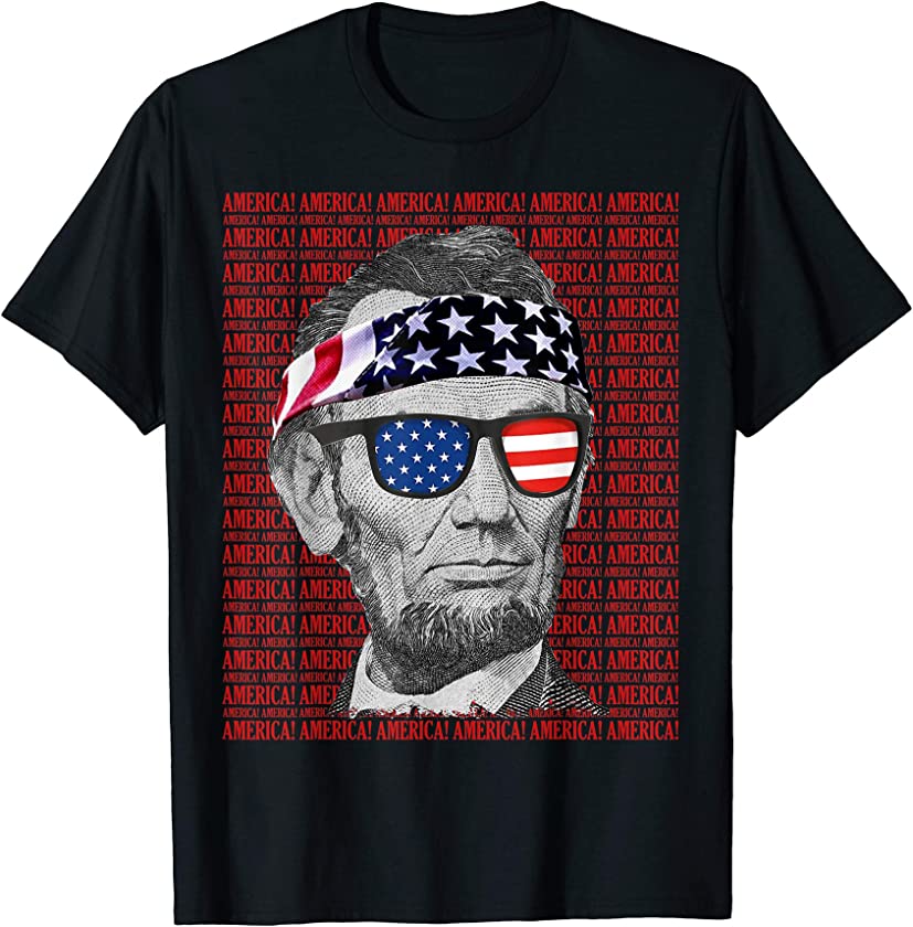 Abraham Lincoln America! Patriotic USA Vintage 4th of July T-Shirt