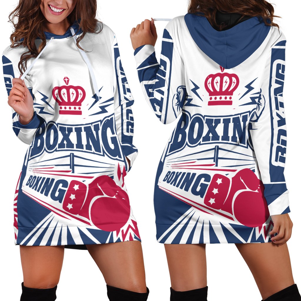 boxing and crown workout fitness hoodie dress