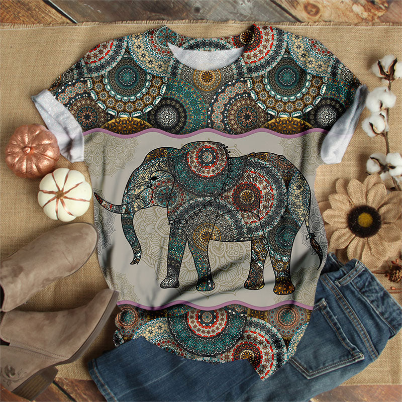 Mandala Elephant T-Shirt