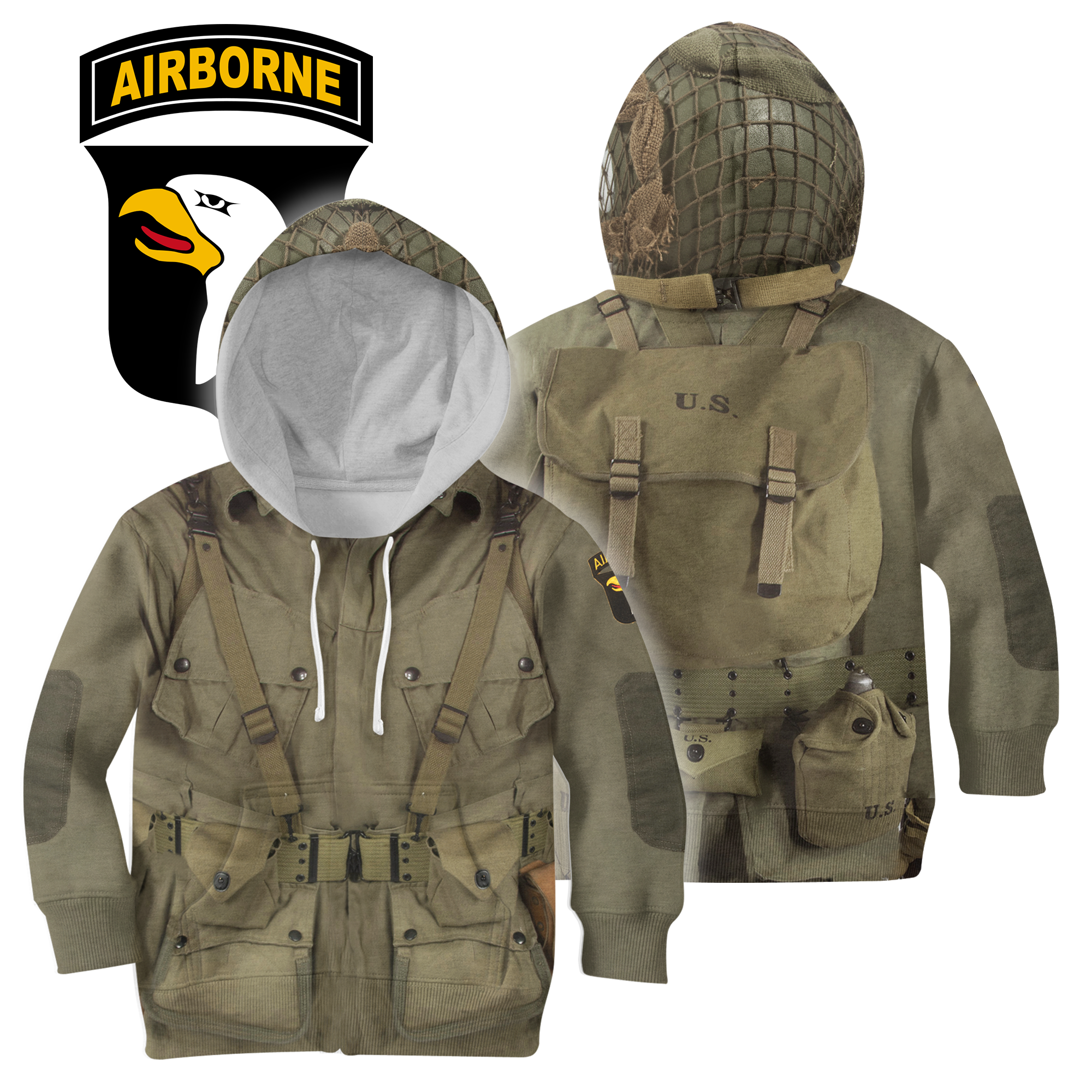 3D All Over Printed Ww2 Paratroopers Uniform