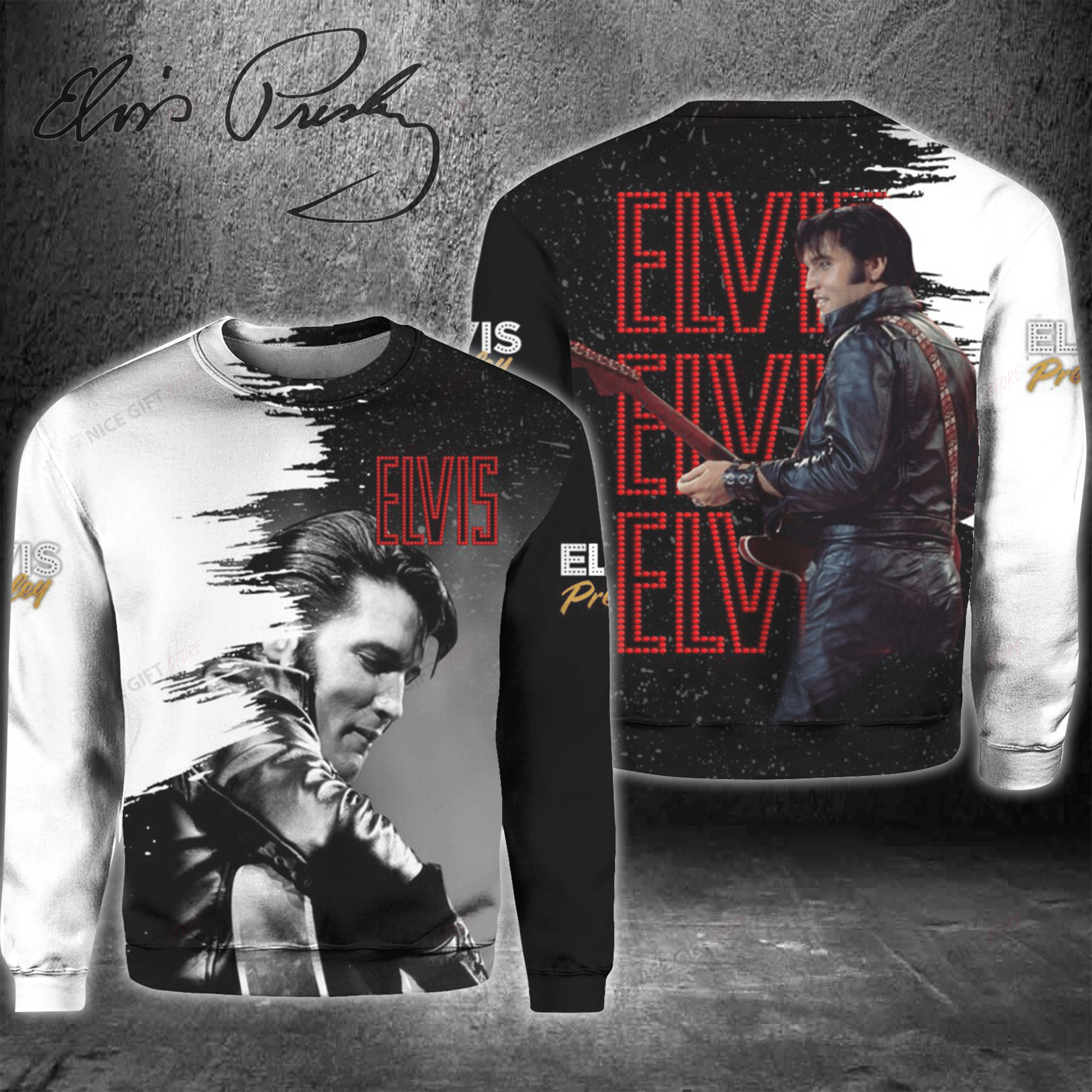 Elvis Presley Crewneck Sweatshirt 3Cs-S1W4