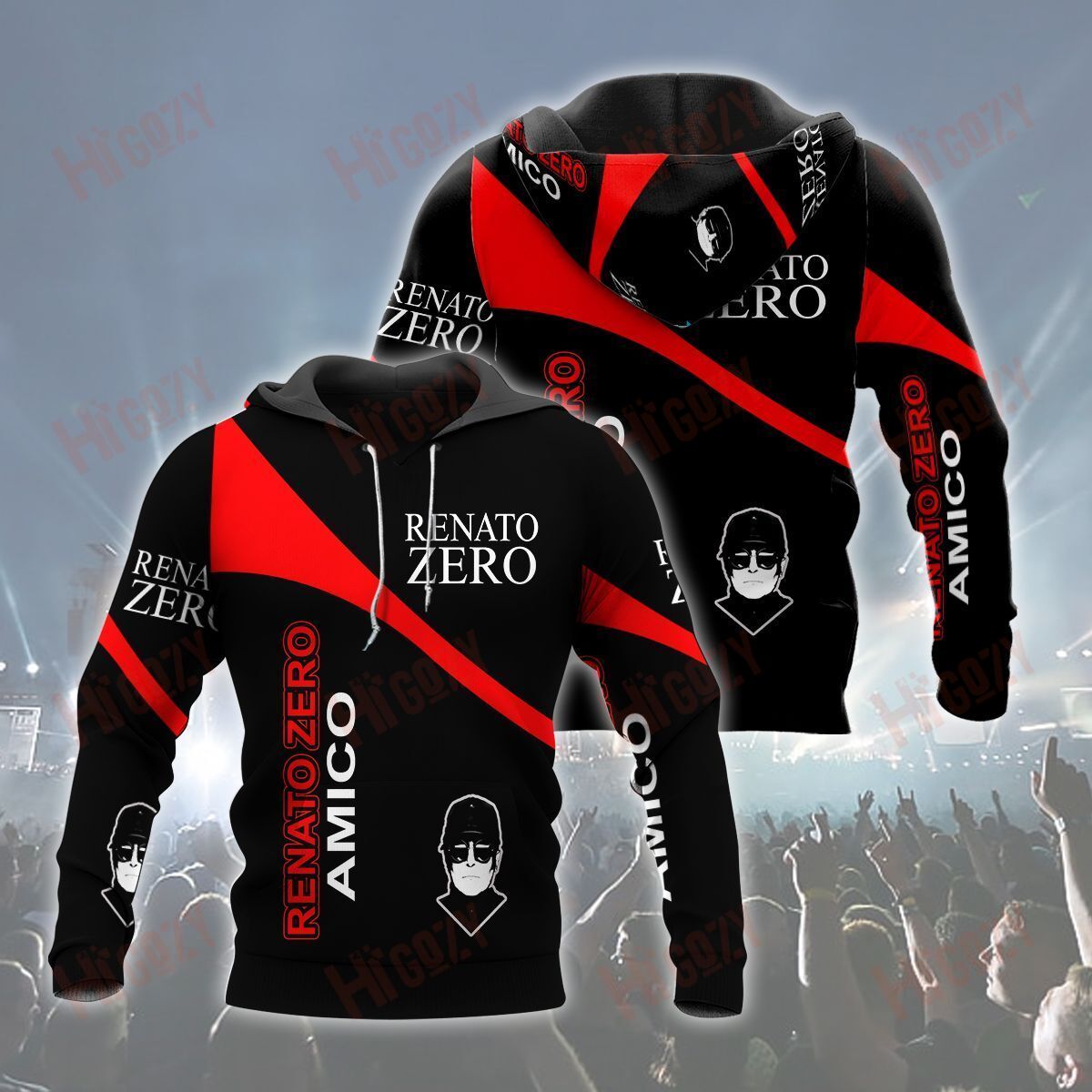 Baeelly™ Renato Zero Hoodie 3D All Over Printed Clothes – Mtr4