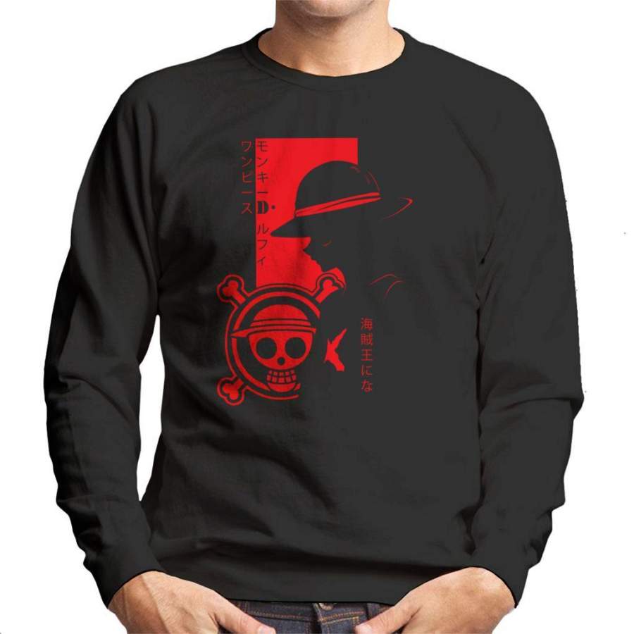 One Piece Monkey Luffy Profile Men’s Sweatshirt