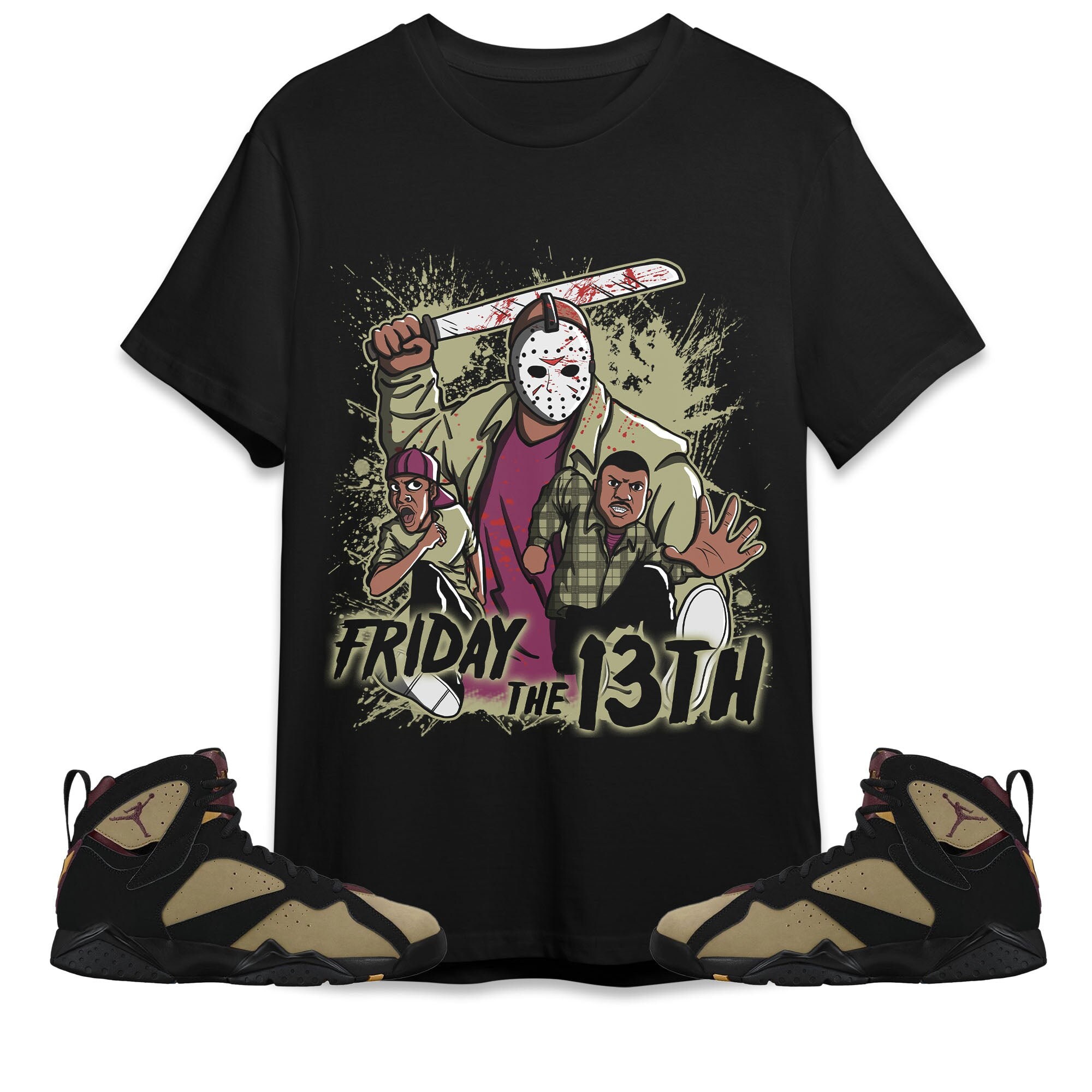 Deadly Friday Unisex Shirt Match Jordan 7 Black Olive Cherrywood