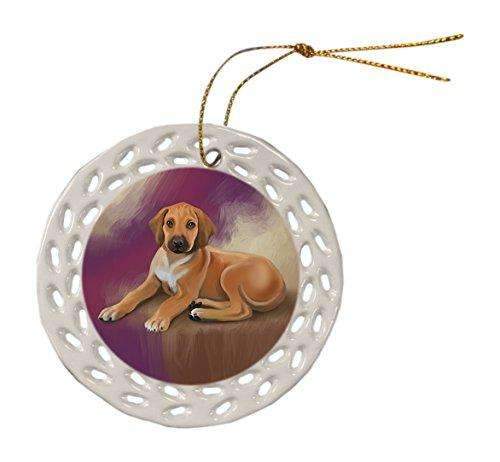 Rhodesian Ridgeback Puppy Ceramic Doily Ornament Dpor48074