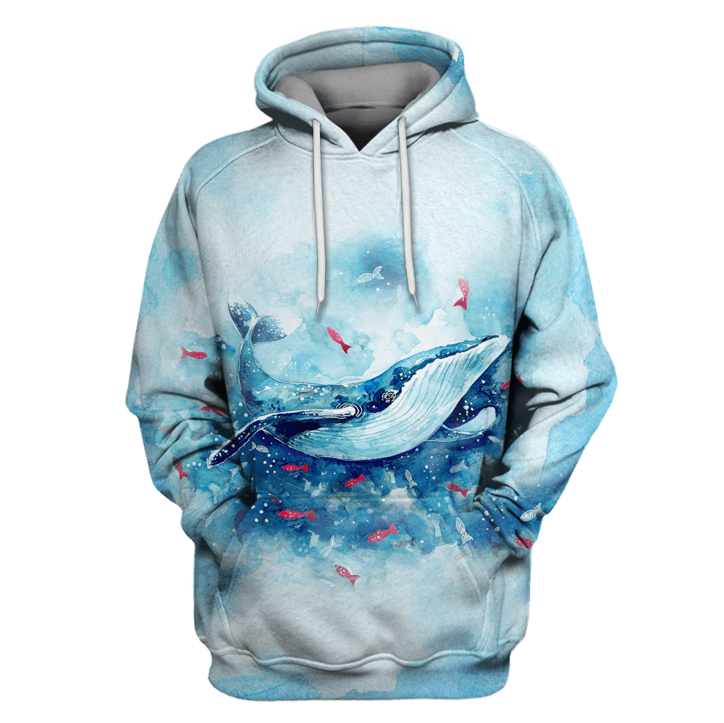 Whale In Deep Ocean Ship T-Shirts – Zip Hoodies Apparel