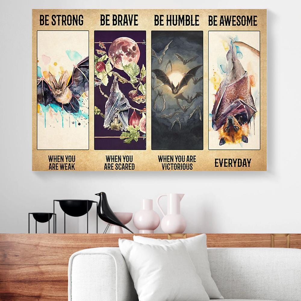 Canvas Painting Be Strong When You Are Weak Bat Horizontal Canvas Wall Art Alluring Living Room Bedroom Bathroom Home Decoration