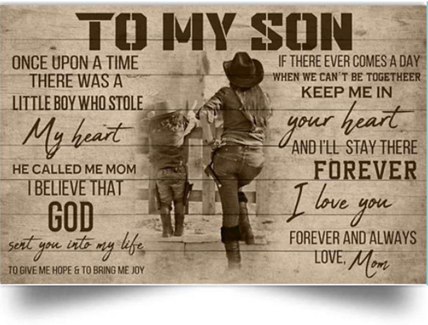 Dad to Son Horizontal Poster – to My Son -I Love You- Home Decoration Poster, Wall Poster, Home and Room Decoration, Gifts for Son, Souvenirs.