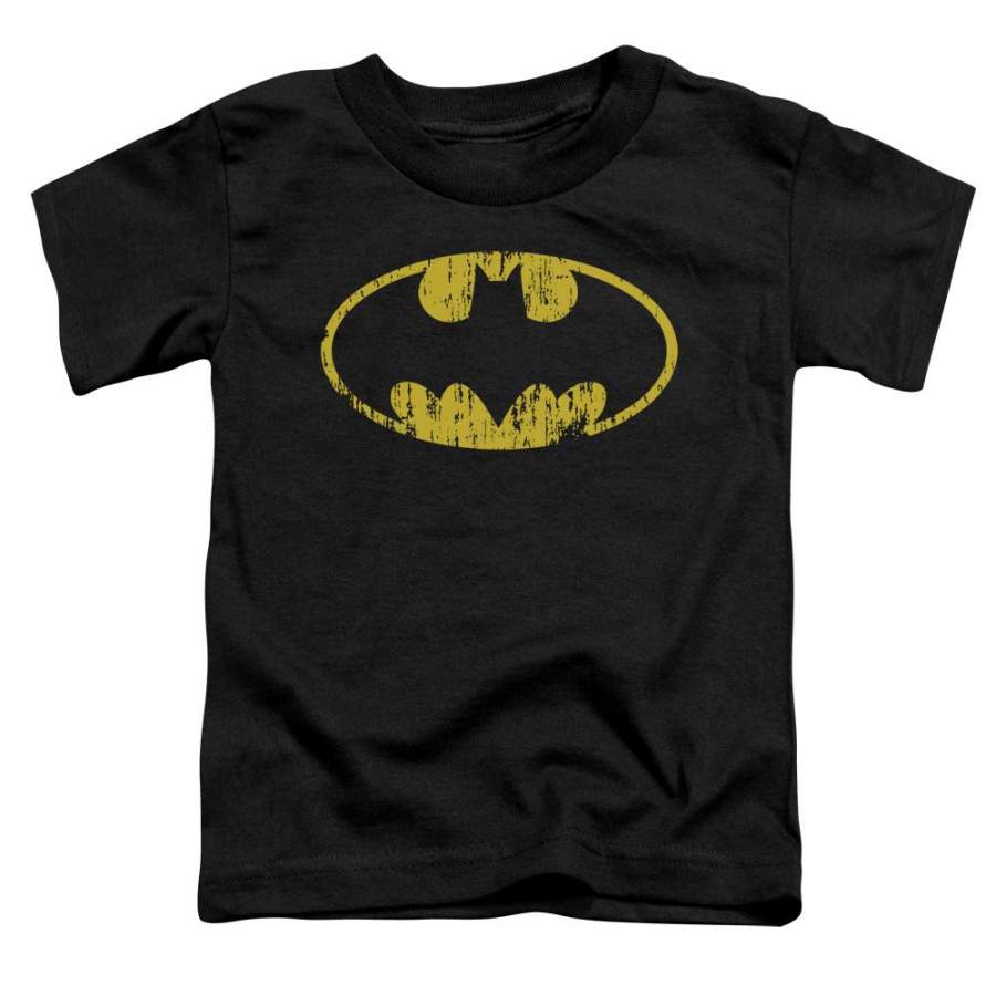 Batman – Classic Logo Distressed Short Sleeve Toddler Tee