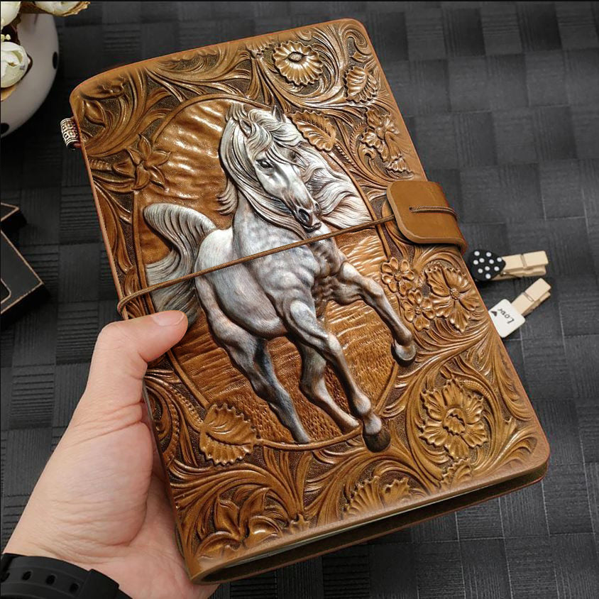 Horse 3D Leather Notebook ReadingLLC