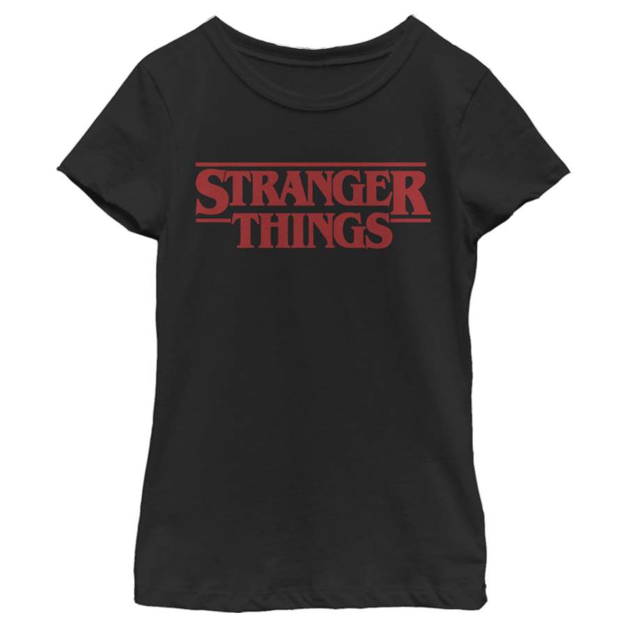 Stranger Things Girl’s Bold Logo  T Shirt