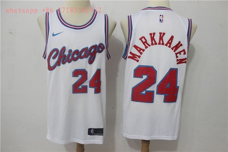 Chicago Bulls Lauri Markkanen #24 2020 NBA New Arrival White Jersey