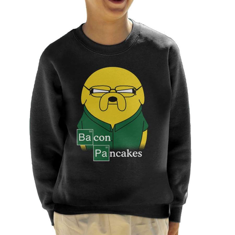 Breaking Bad Bacon Pancakes Adventure Time Kid’s Sweatshirt