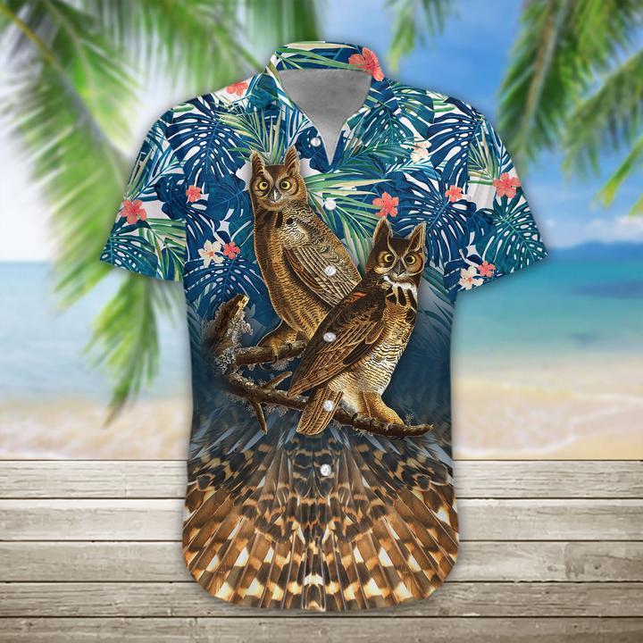 Owl Hawaii Shirt Unisex Full Size Adult Colorful Ha15630