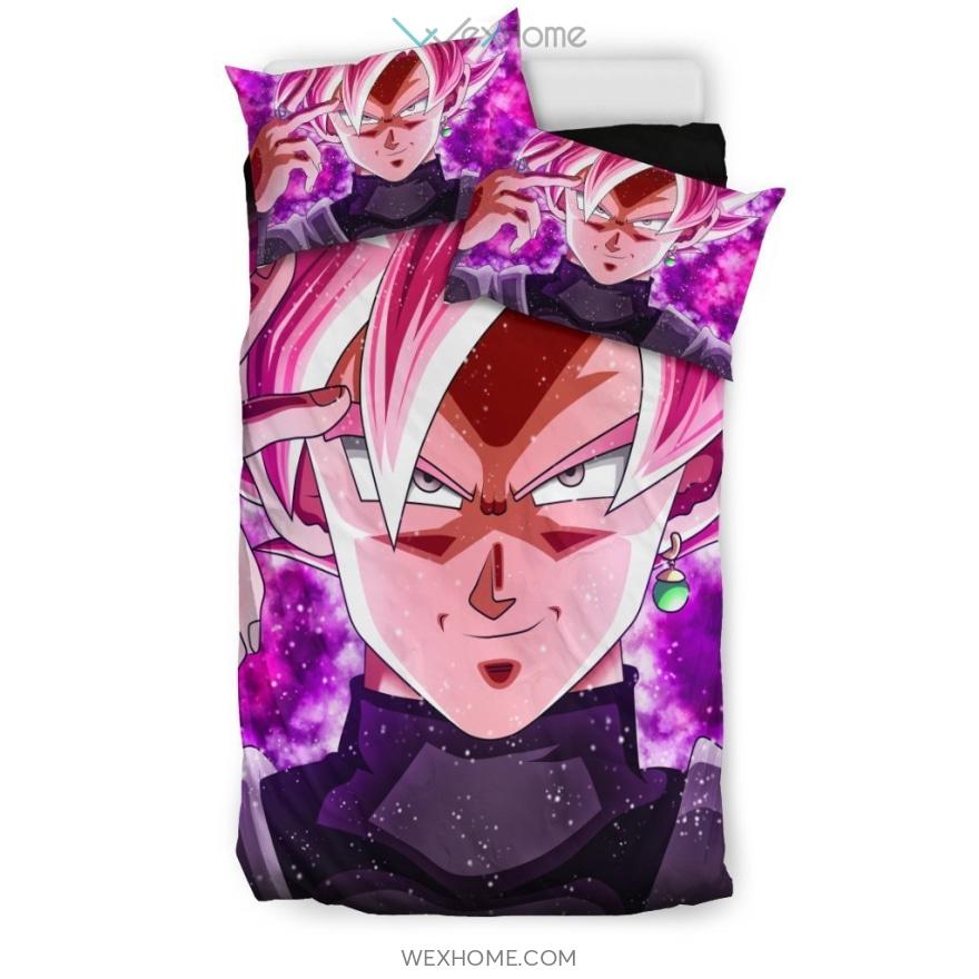 Goku Super Saiyan Rose Bedding Set 1 – Duvet Cover And Pillowcase Set – Unique Design Amazing Gift